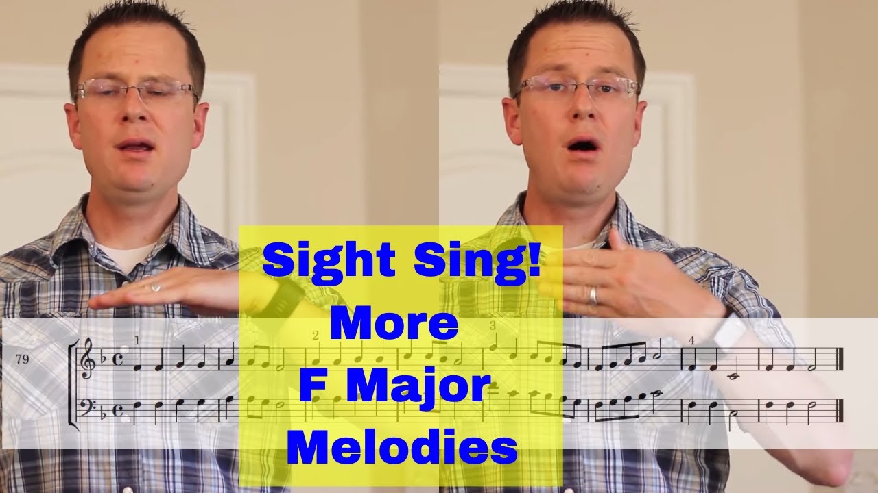 More F Major Sight Singing Melodies with skips: Intermediate