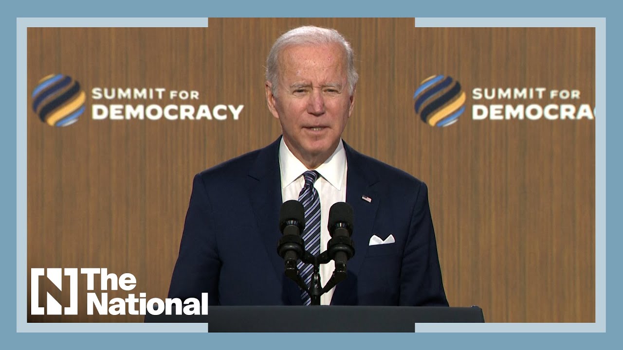 Joe Biden makes closing speech at democracy summit
