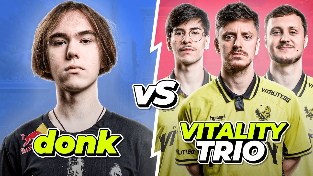 DONK против VITALITY TRIO на Faceit с руководством по утилитам, видом от нескольких точек зрения ...