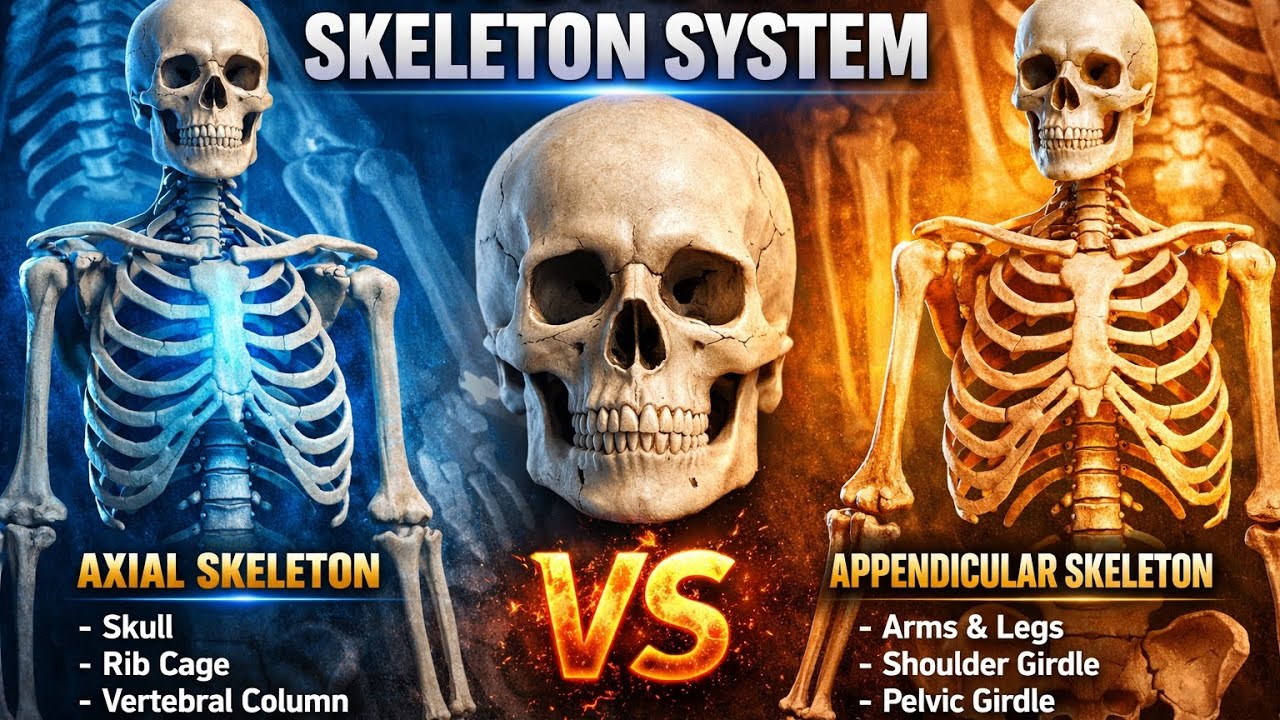 Human Skeleton System Explained in the Simplest Way | Axial & Appendicular | Muhammad Usama Hafeez 
