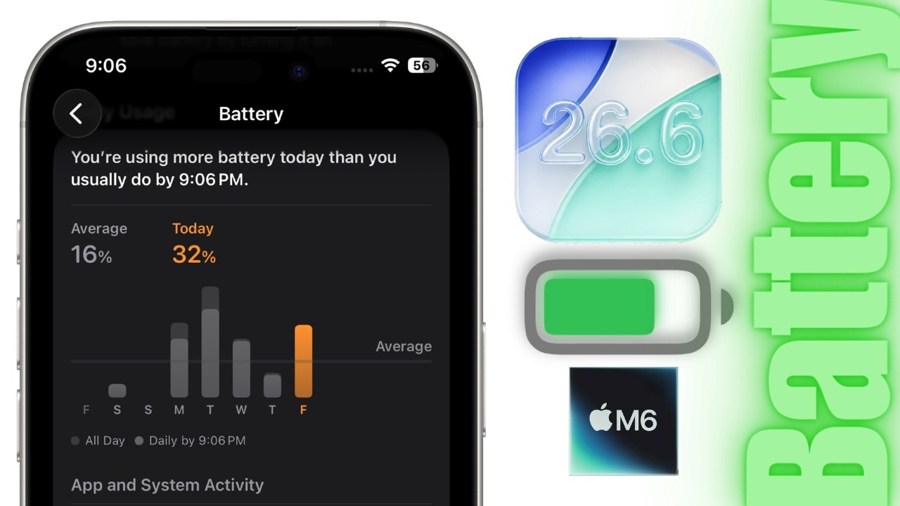 iOS 26.6: Время автономной работы на текущий момент и многое другое