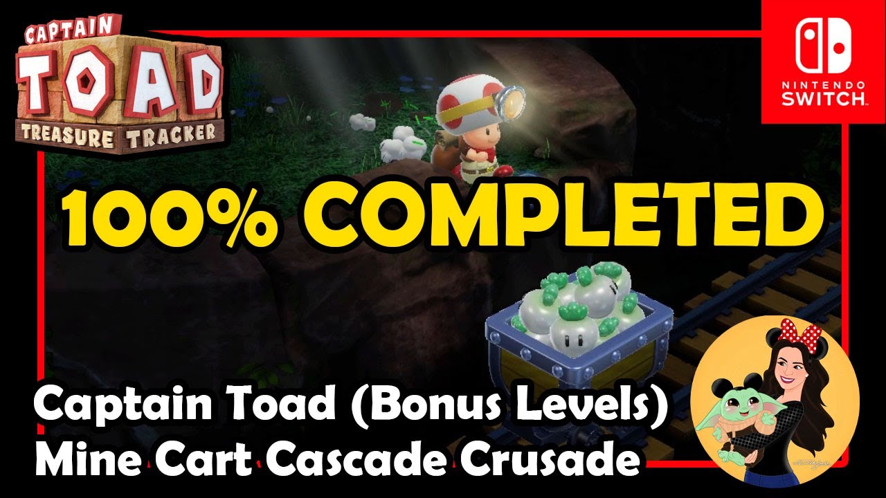 MINE CART CASCADE CRUSADE (ODYSSEY LEVELS 2) - Gems, Moon & Bonus  - Captain Toad Treasure Tracker