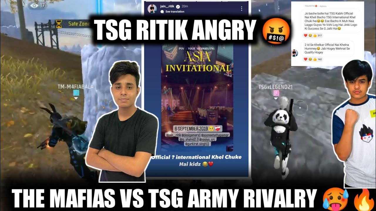 THE MAFIAS VS TSG ARMY RIVALRY 🔥 TSG RITIK INSTA REPLY ON RIVALRY 🥵 GosuGamers India Finals ❤️ ||