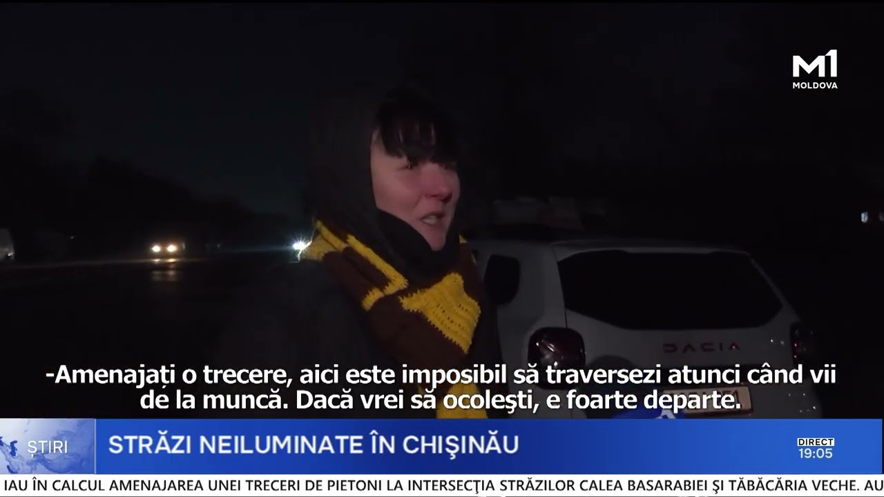 Zonă din capitală fără iluminat public, un pericol pentru șoferi și pietoni