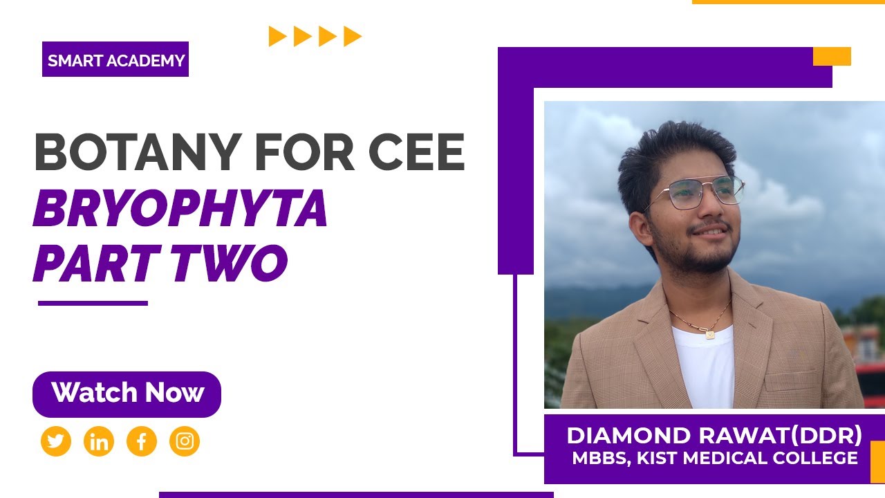 Complete Bryophyta Part Two | One Shot Video | CEE Biology | Diamond Rawat | Smart Academy