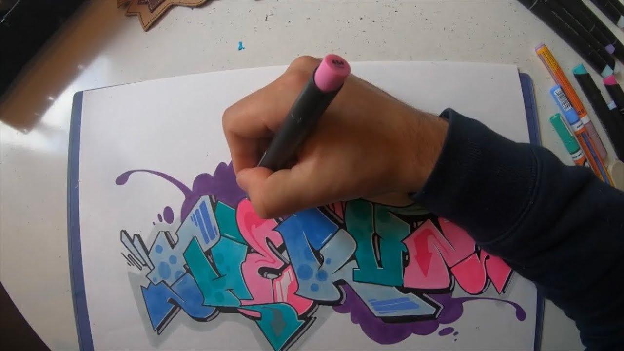 THERON Graffiti Sketch tutorial serie 2/10 (easy fading!)