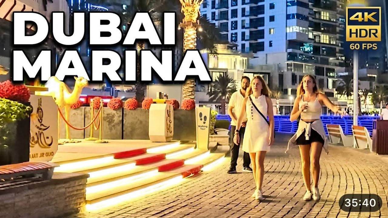     Dubai Marina 4K Walking Tour 🇦🇪 | Beautiful Views, Boats & Skyscrapers