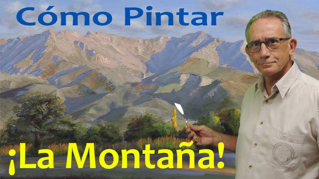 😲Cómo lograr fácil un efecto de luz y sombra en una montaña🎨 con óleo