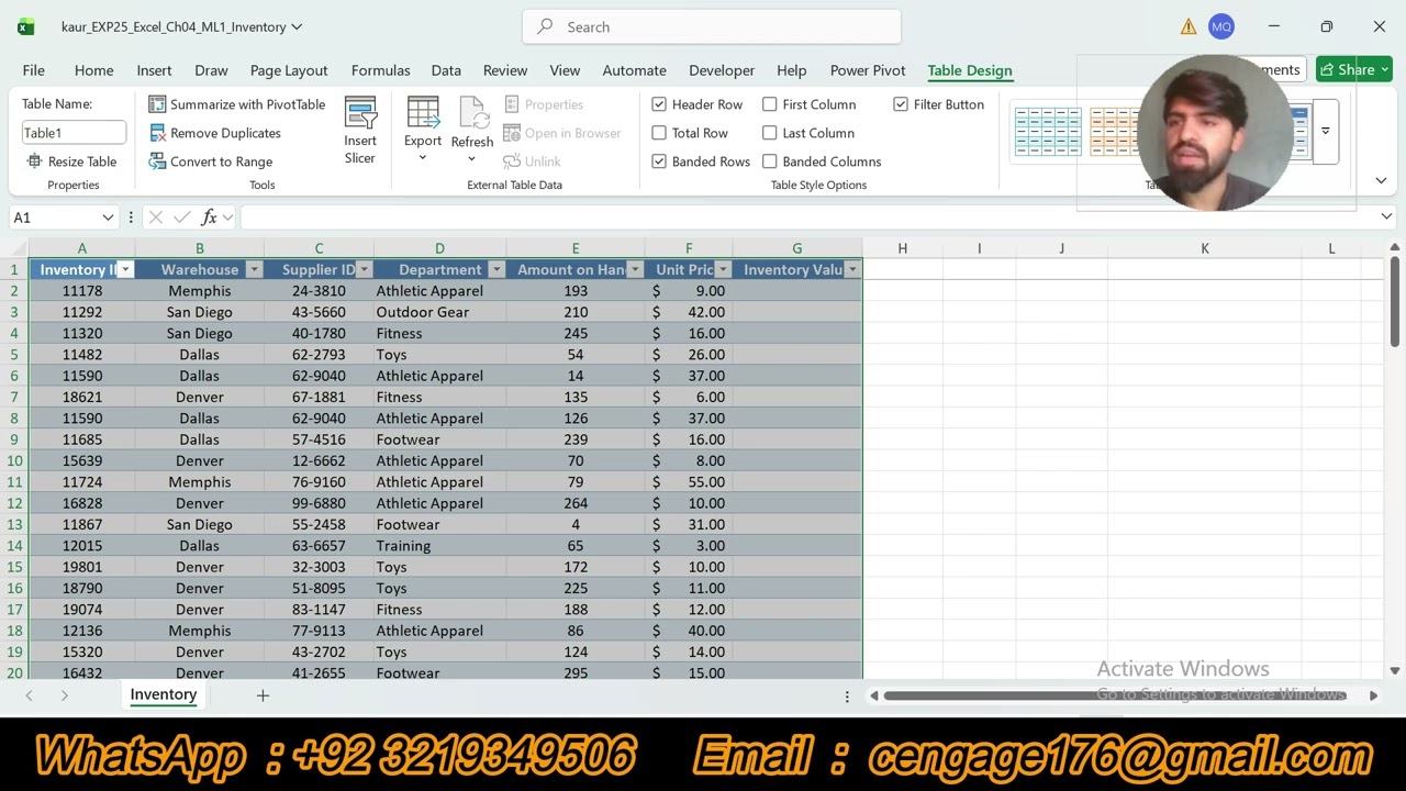 EXP25_Excel_Ch04_ML1 - EBL Sporting Goods Instructions | EXP25 Excel Ch04 ML1   EBL Sporting Goods