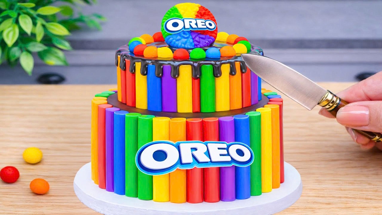 Как приготовить восхитительный торт «Радуга OREO» с идеальной шоколадной глазурью 🌈 | Урок по укр...