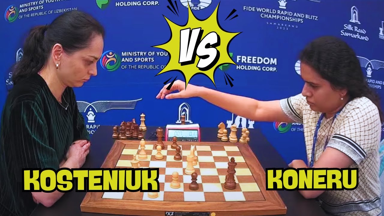 Kosteniuk VS Koneru || Women's World Blitz Chess 2023 - R16