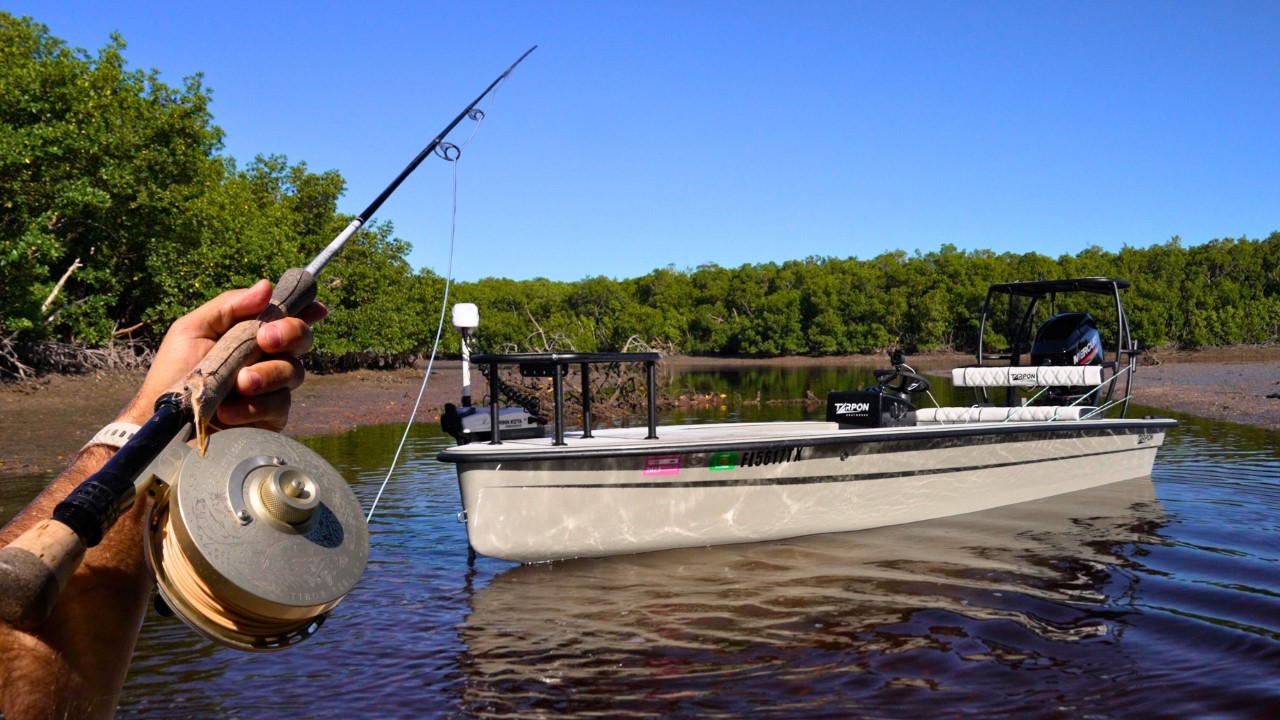 Poling Skinny Water for Redfish on Fly