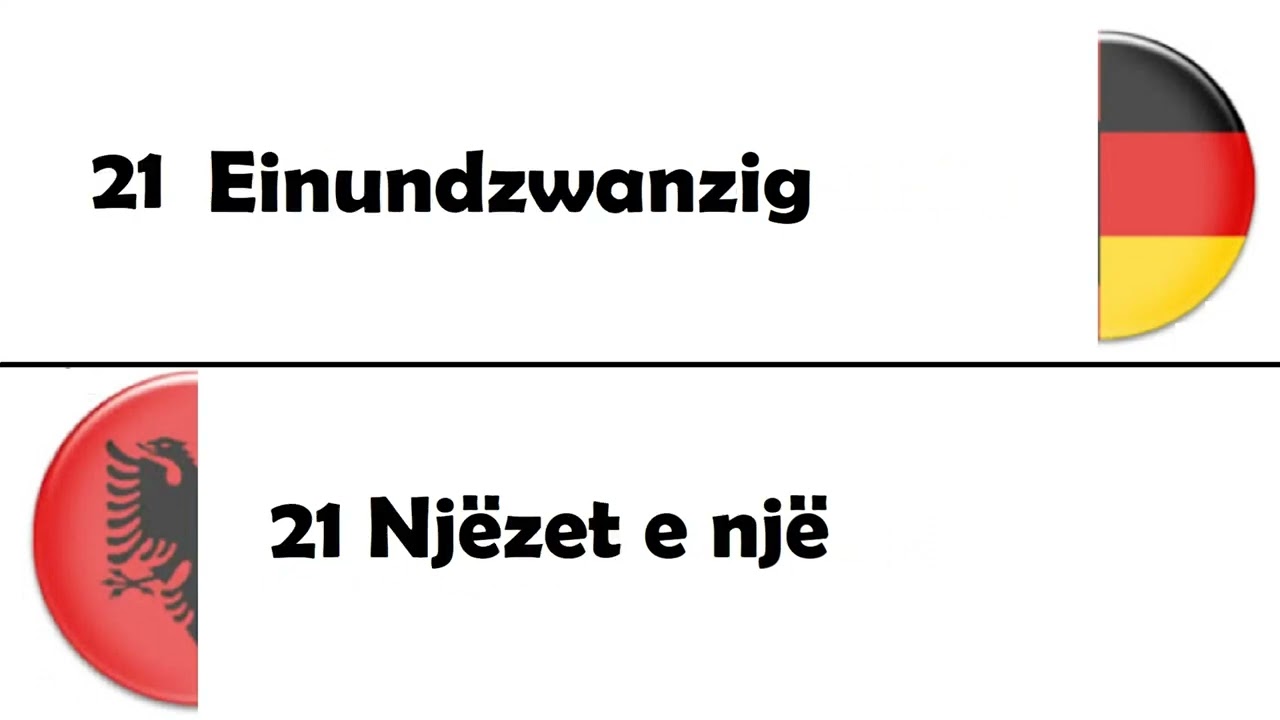 Meso Gjermanisht A1 Mesimi 5 Numrat 21 deri 30