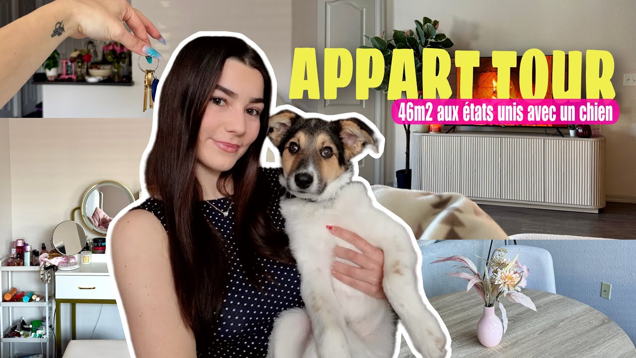 JE VIS SEULE AUX US 🇺🇸 | Apartment Tour 46m² avec mon chien