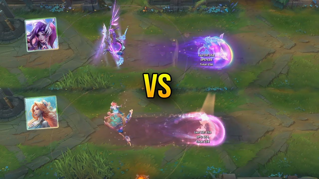 Battle Dove Seraphine vs Prestige Ocean Song Seraphine Skin Comparison - League of Legends