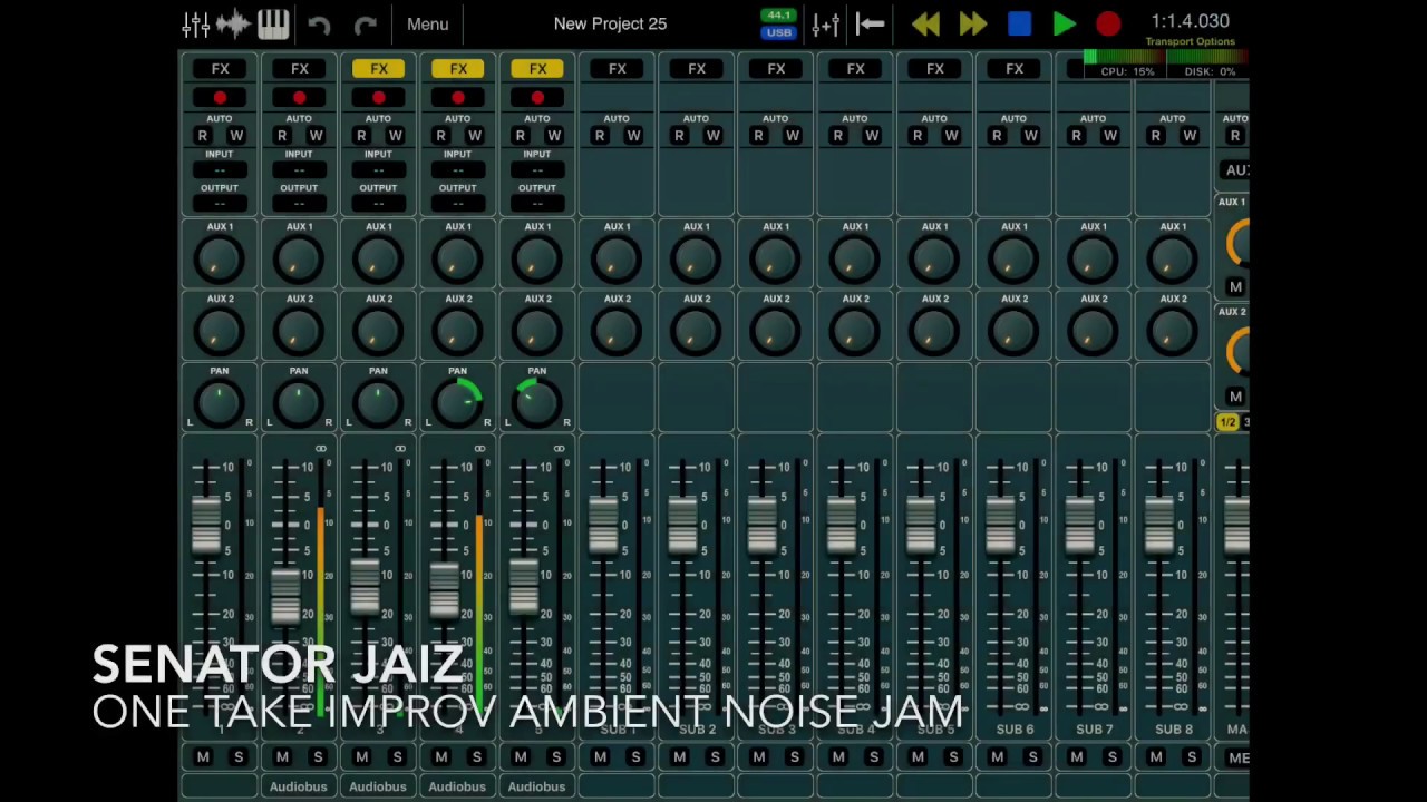 One Take Ambient Noise Synth Jam Recorded to iPad
