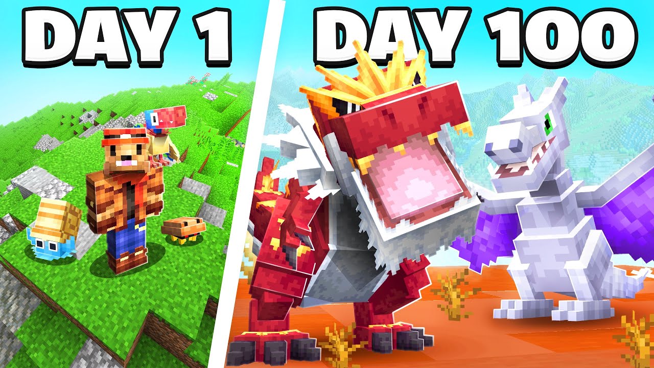 I Spent 100 Days as FOSSIL TRAINER VS. my Rival! (Duos Cobblemon)