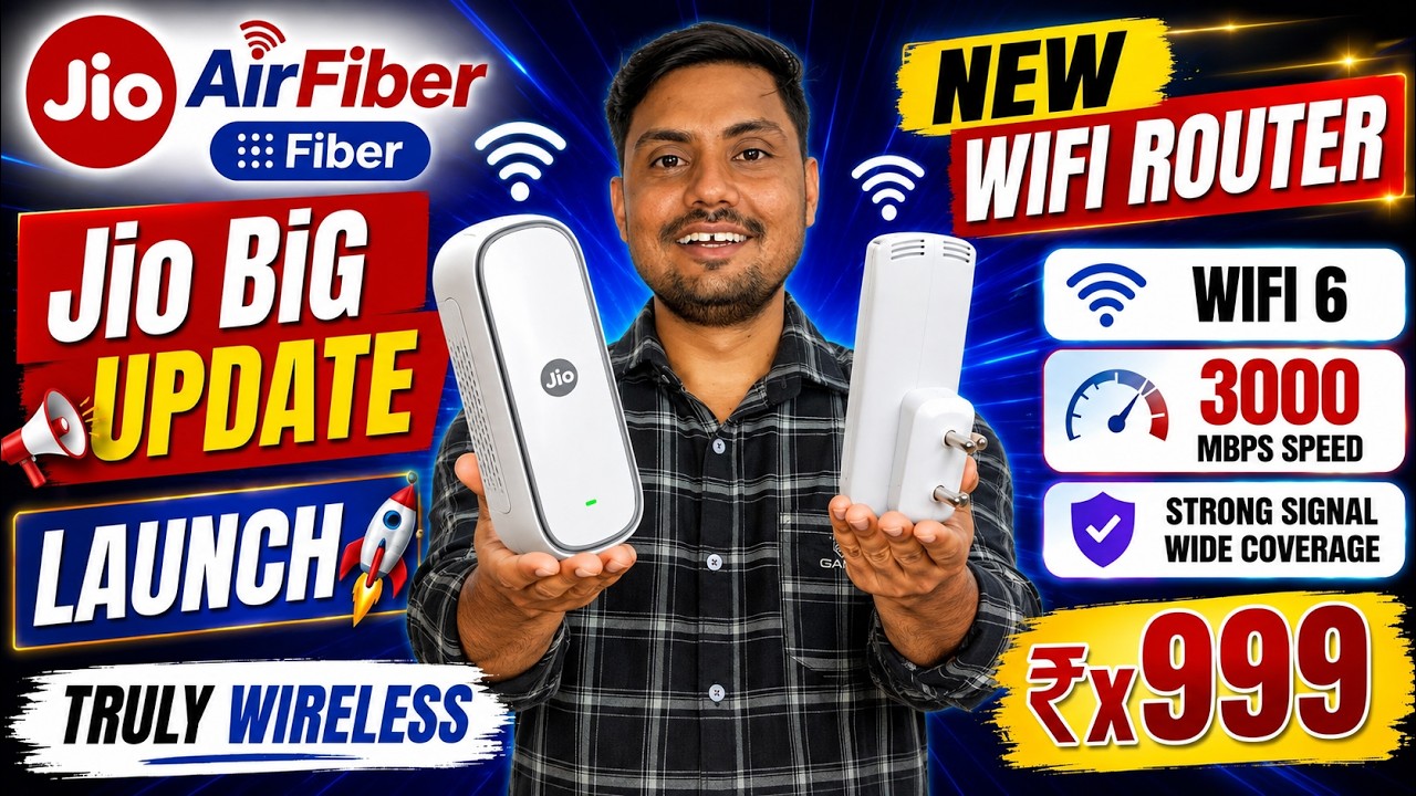 Jio New Update | Launch New WiFi Router | Truly Wireless Wifi 6 Router | Jio Fiber & AirFiber