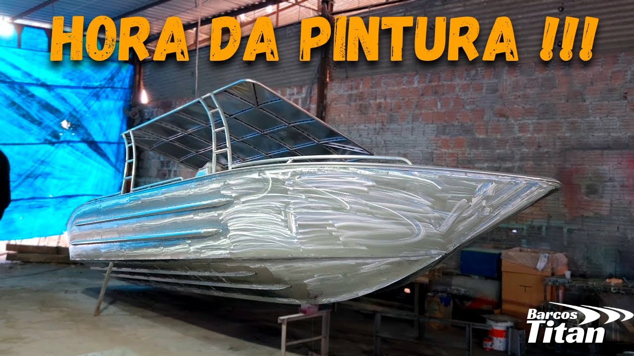 LANCHA DE CAPOTA FIXA NA PINTURA !!!