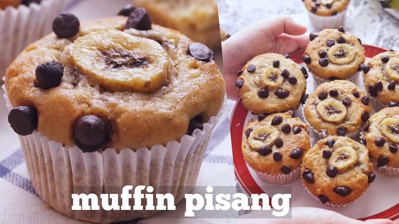 CARA MEMBUAT MUFFIN PISANG  HANYA SATU TELUR LEMBUT ANTI GAGAL