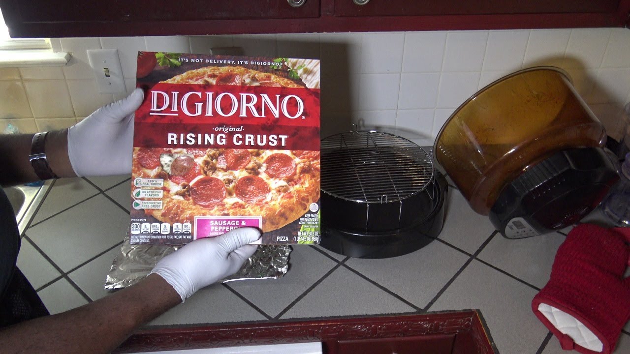 Digiorno Rising Crust Pizza, No Flip Method, NuWave Oven Heating