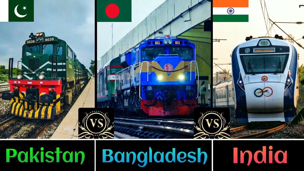 INDIAN RAILWAYS Vs PAKISTAN RAILWAYS Vs BANGLADESH RAILWAYS Comparison in 2025 || Triple Comparison
