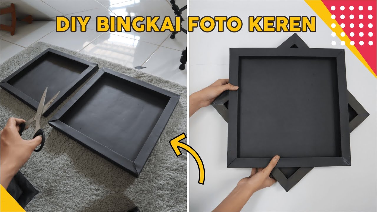 MODAL 2rb BISA BIKIN BINGKAI FOTO TIMBUL 3D - TUTORIAL DIY HOW TO MAKE FRAME PHOTO