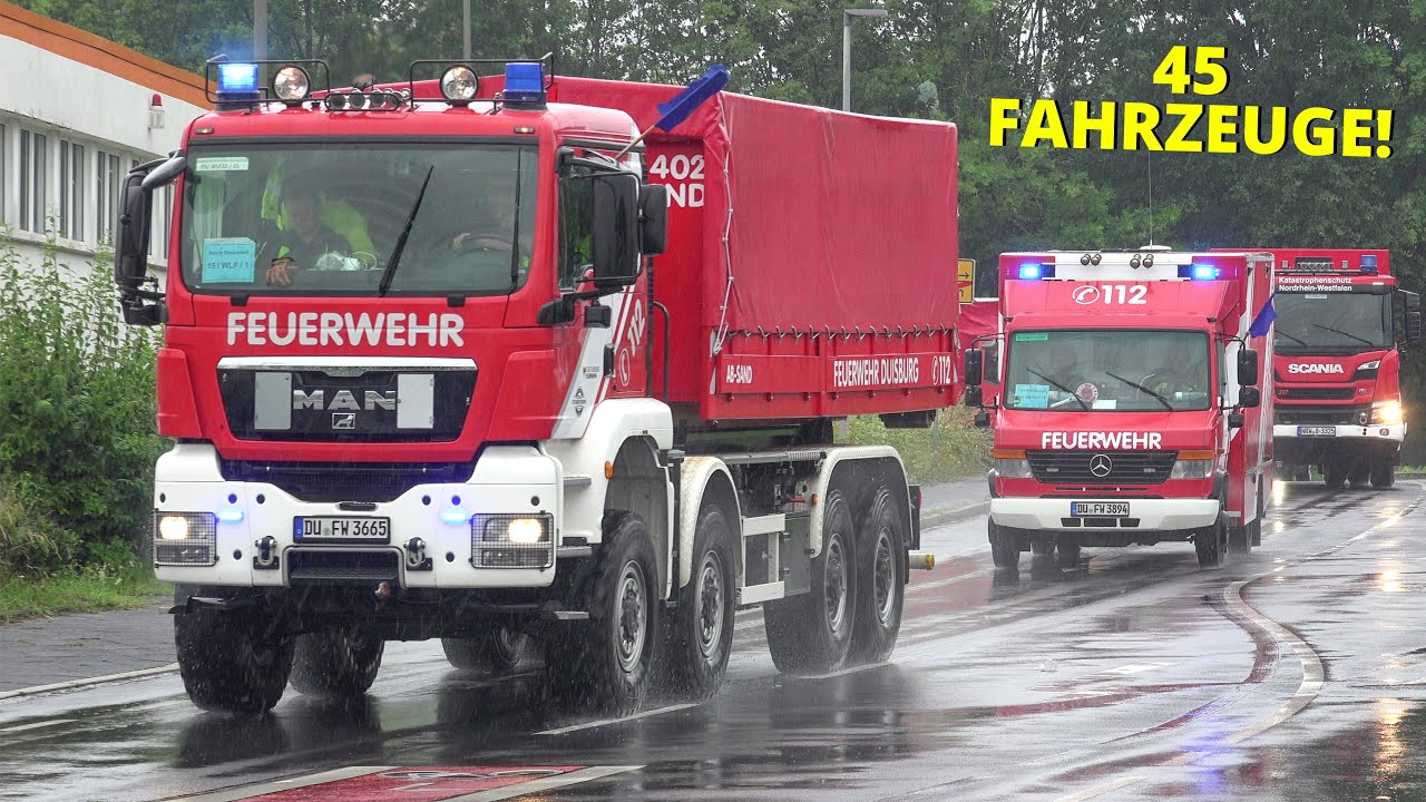 [EXTREMES UNWETTER IN ERKRATH!] - Einsatzfahrt Bereitschaft 1 der Bezirksregierung Düsseldorf -
