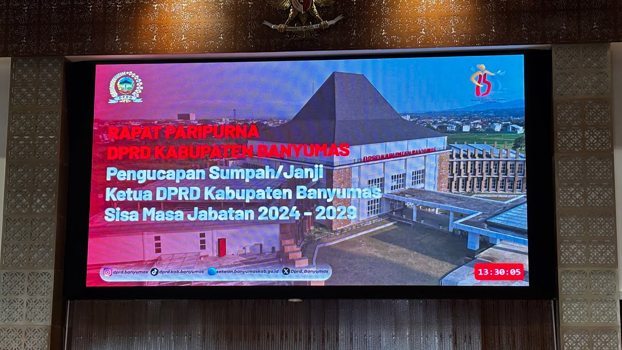 Live Sumpah dan Janji Ketua DPRD Banyumas