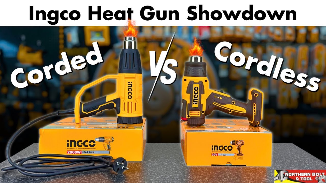 Cordless Heat Gun Better Than a Corded One??? Ingco Heat Gun Showdown || Corded vs Cordless