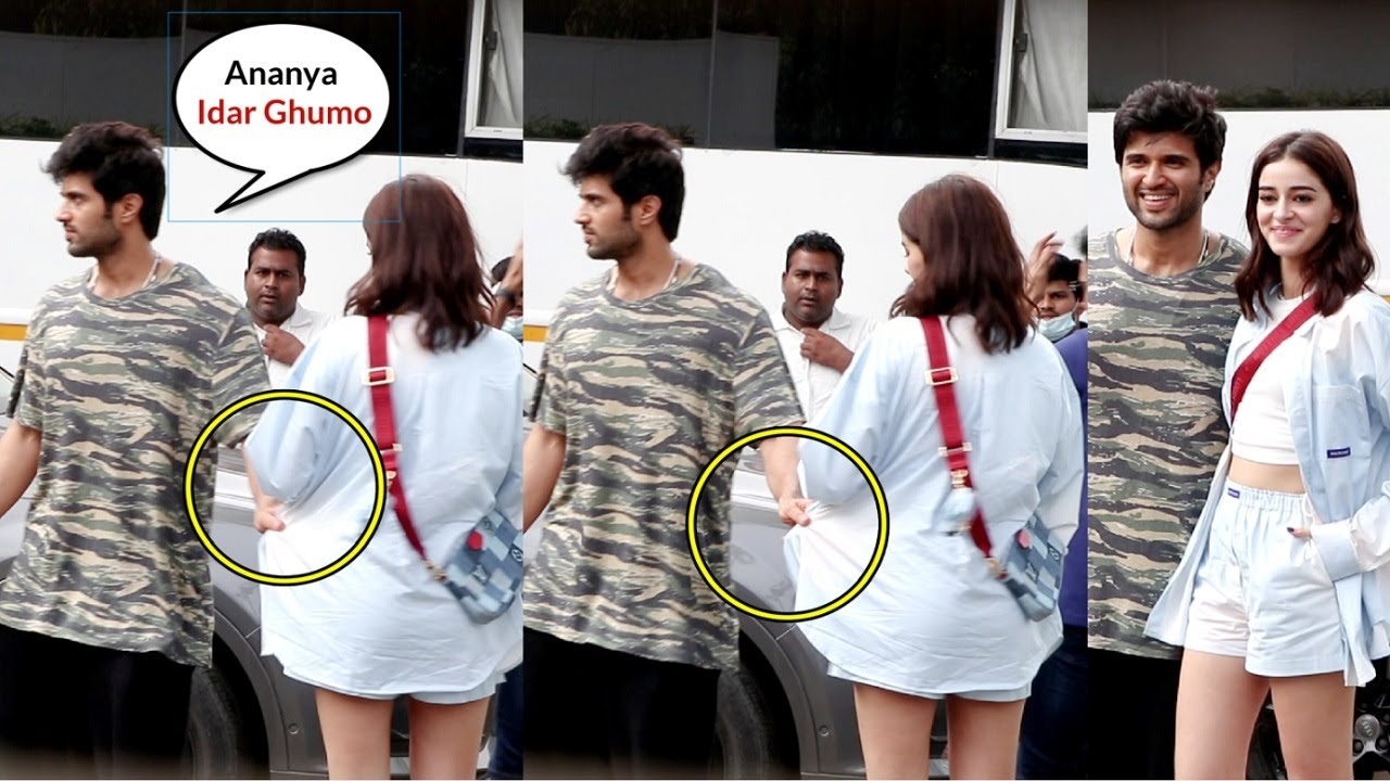 Vijay Deverakonda Pulls Ananya Pandey Shirt - Arrive In Mumbai For Liger Trailer Launch