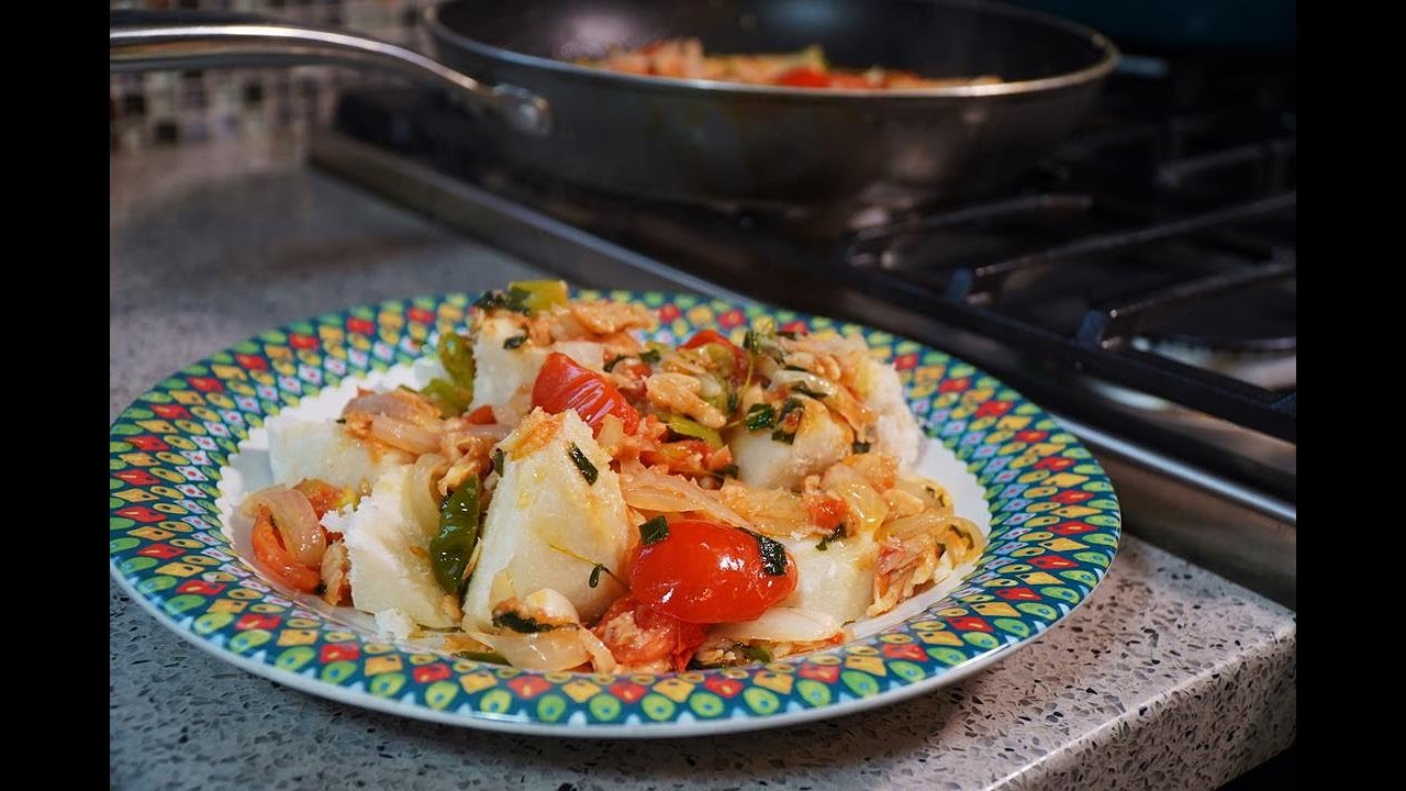 How to Cook Taro with Stewed Saltfish - The Ultimate Comfort Meal 2 | CaribbeanPot.com