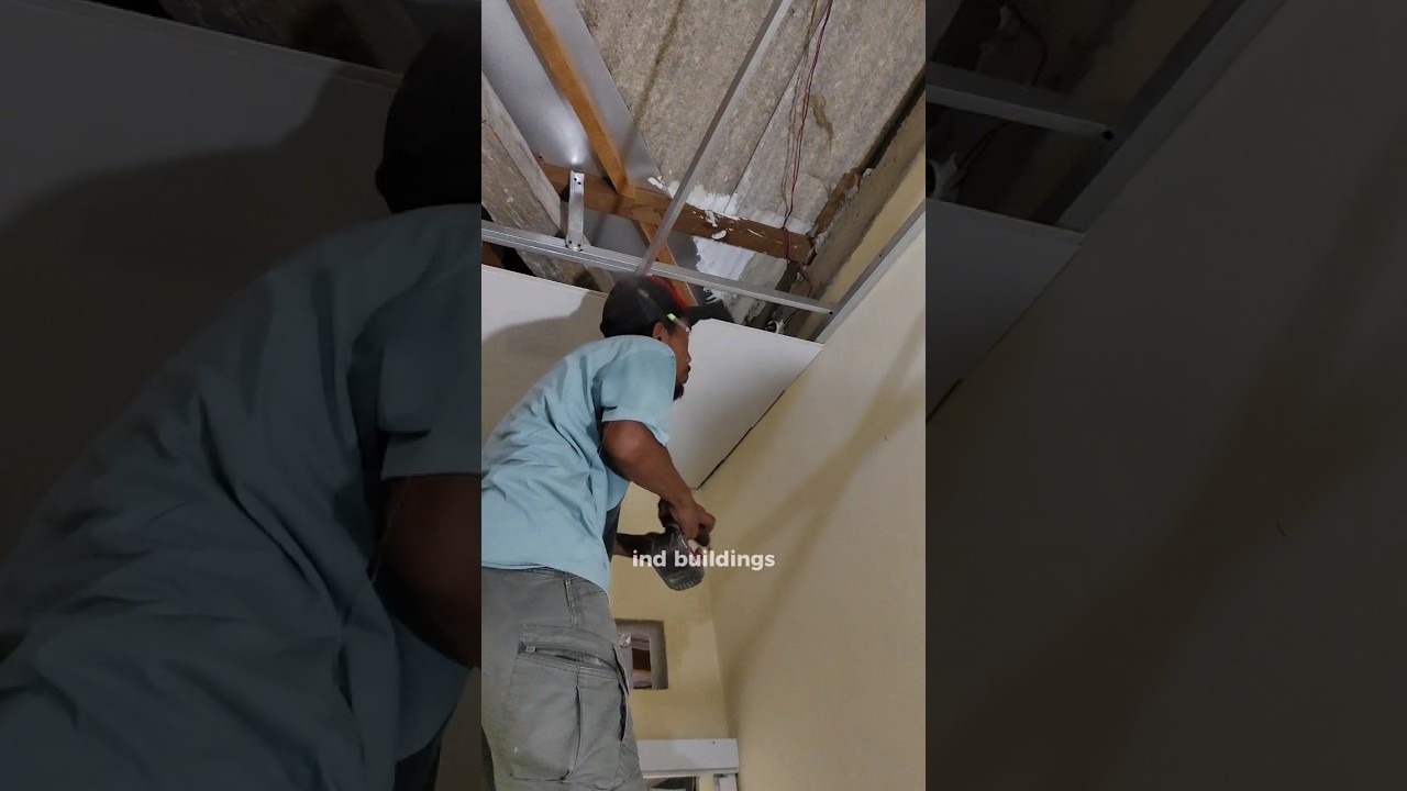 PVC ceiling installation method #construction #building #roofing