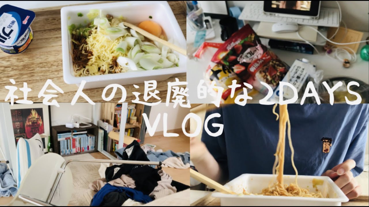 【社会人VLOG】ストレスに負けた。ひたすら食べて寝て本を読む【退廃的な休日】