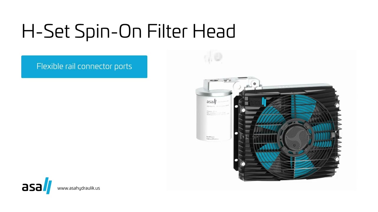H-Set spin-on filter head for TT rail series.