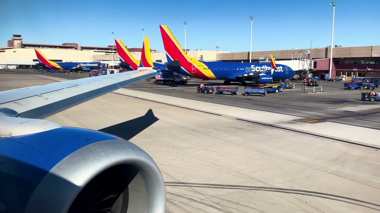 4K FLIGHT - Sunny Las Vegas to Wintery Salt Lake City - Southwest WN 1108 - 737-MAX8 - N8819L