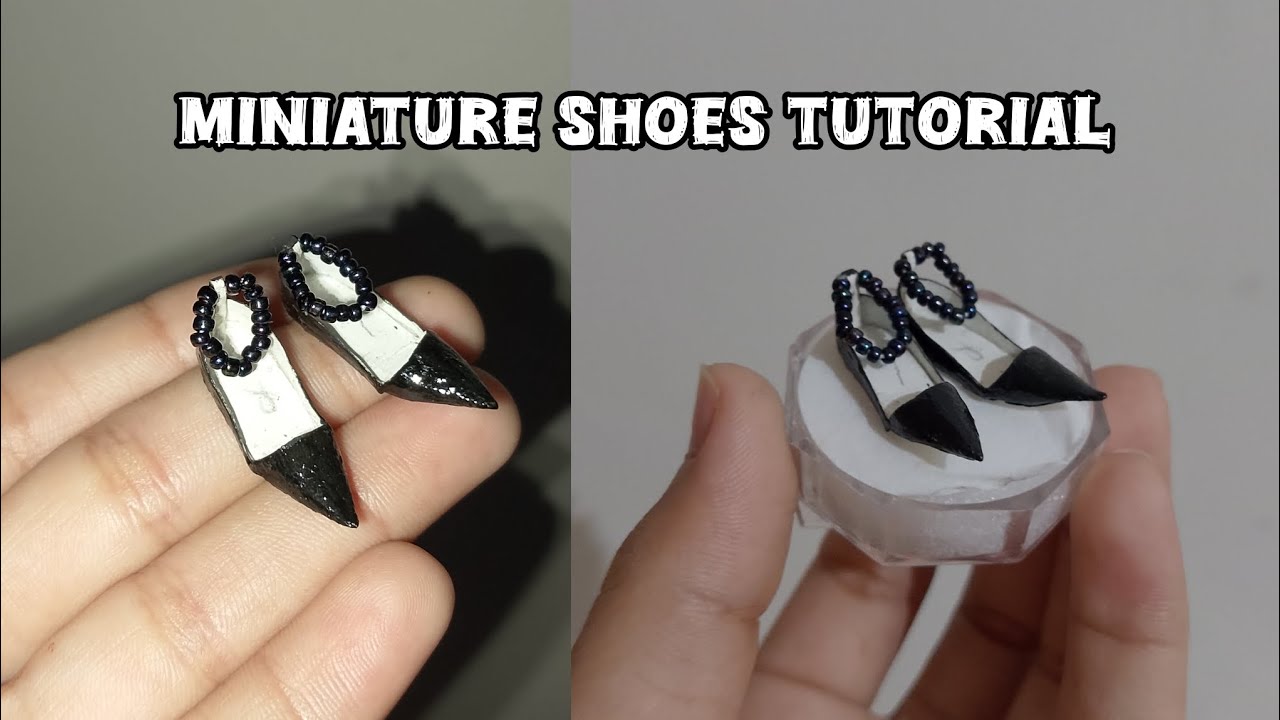 Miniature shoes tutorial 👠 | easy shoes making