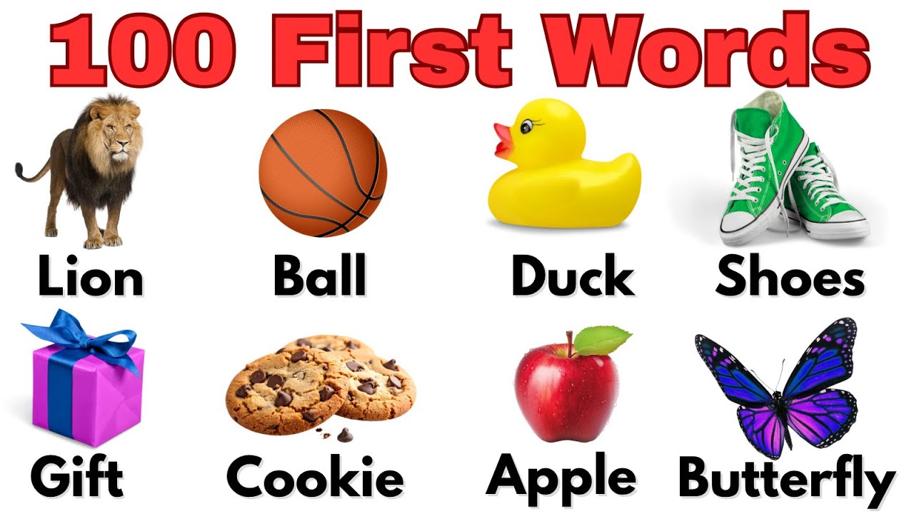 100 First Words For Kids | Learn To Talk In English | Best Educational Videos For Toddlers 2026