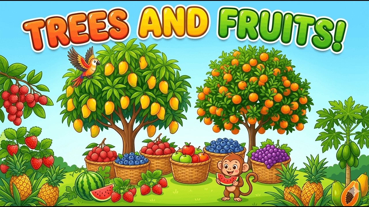 Fruit Names for Kids 🍎 Fun Tree Animation in PowerPoint