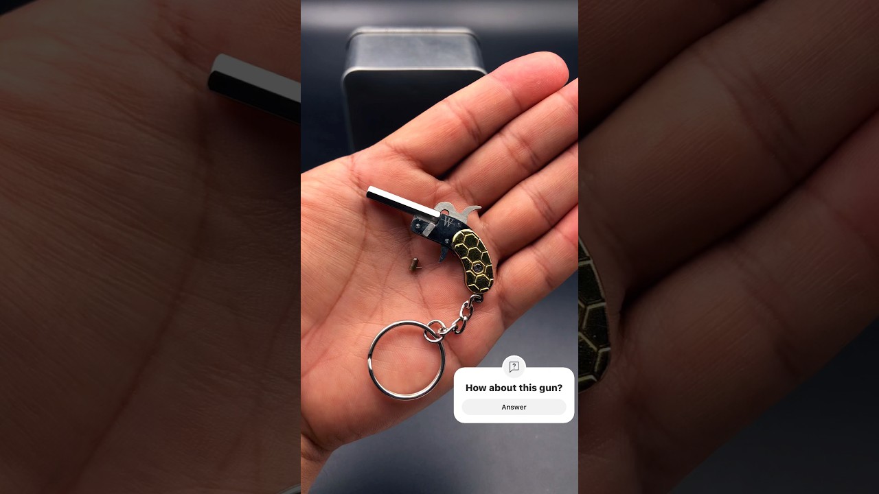 2mm Pinfire gun keychain #miniature #edc #fireworks #funny #gun #guns