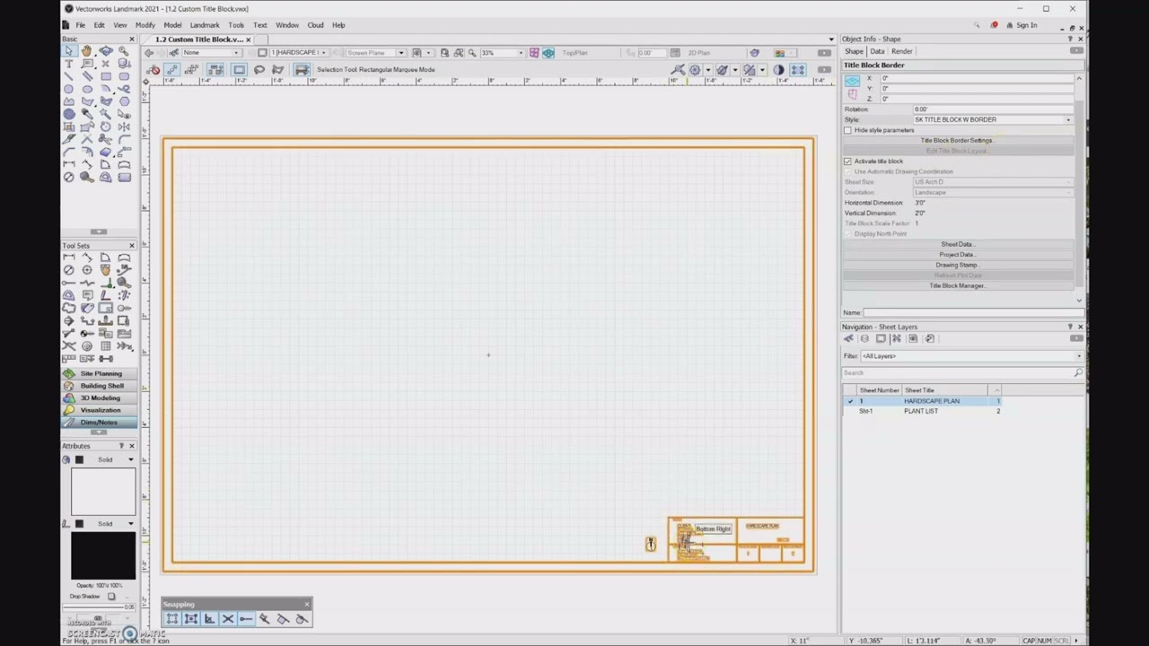 11.4 Title Block Styles - Vectorworks 2022