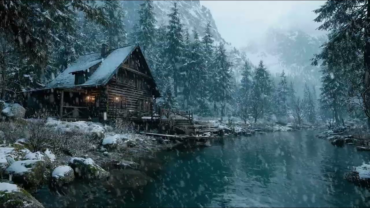 Cold Midnight Surrounded by Endless Snowfall and Silence | Winter Wind Sounds for Deep Sleep