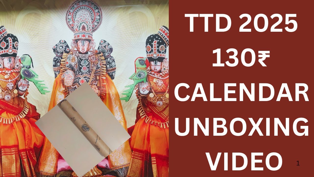 TTD 2025 130₹ CALENDAR UNBOXING VIDEO