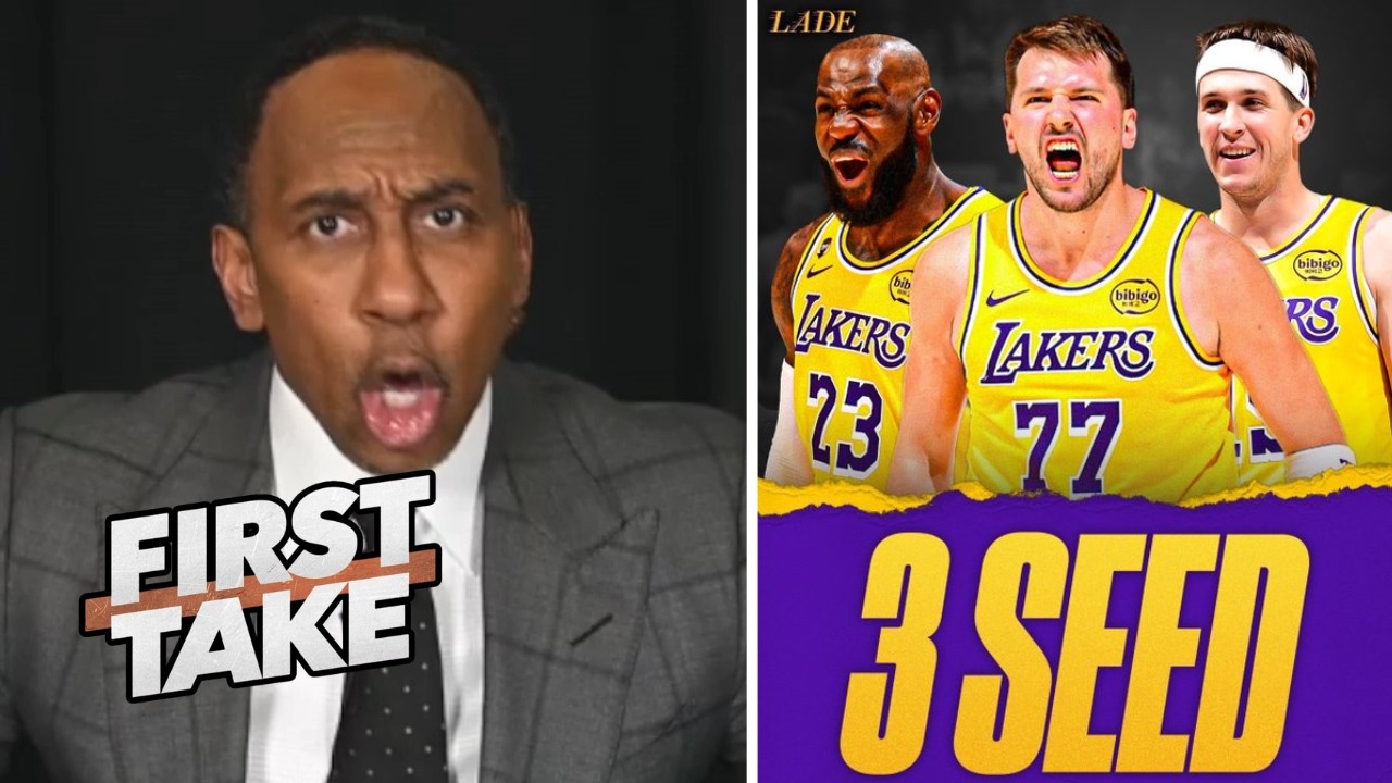 FIRST TAKE| Lakers are a threat in the West - Stephen A on Luka, LeBron beat Bulls, move to 3rd seed