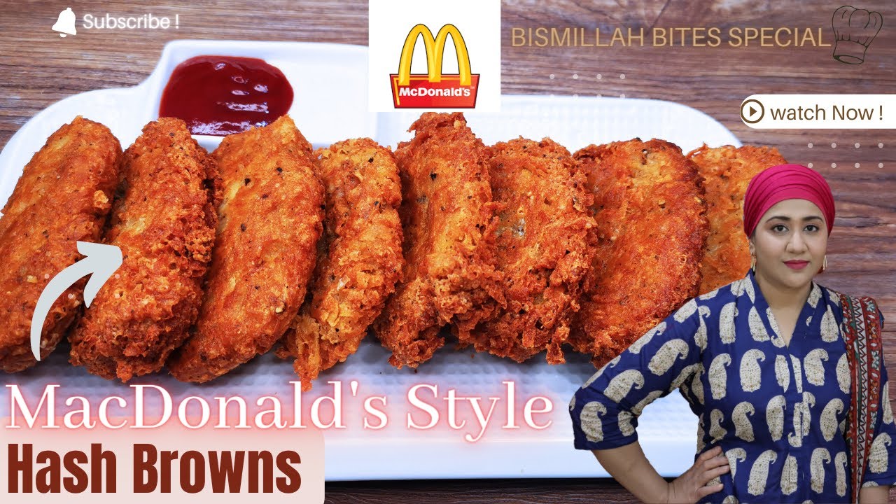 Bismillah Bites Special Hash Browns Recipe (Macdonald's Style) Ramzan Special Snacks for Kids