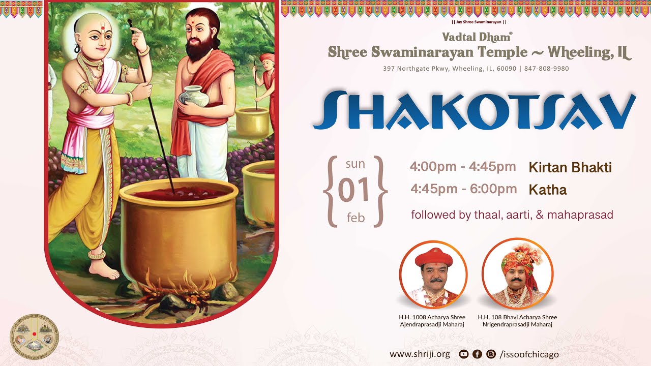 🔴 LIVE | Shakotsav | 205 years | Vadtal Dham | Shree Swaminarayan Mandir Wheeling