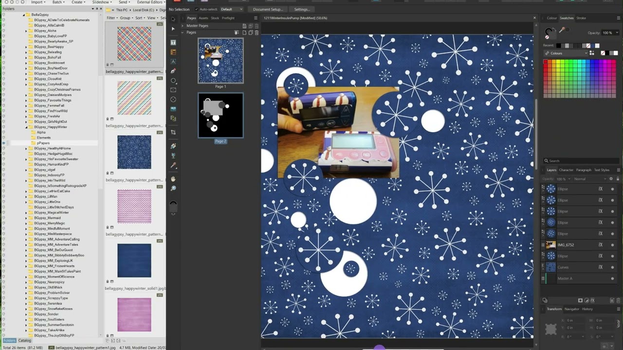 Digi-Scrapping with Affinity - Winter & Shape Cutouts