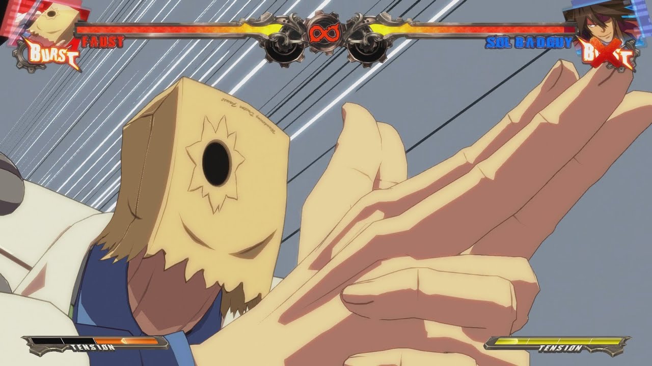 Guilty Gear Xrd — Знак — Фауст «Стимулирующие кулаки уничтожения» для всех персонажей (1080p60HD)