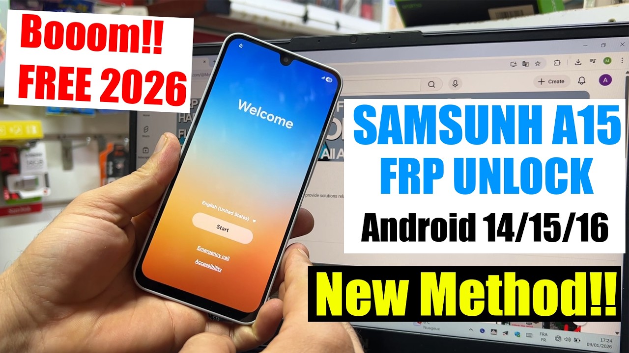 Samsung A15 FRP Bypass 2026, Remove Google Account |  FRP Unlock A155F Android 14/15/16