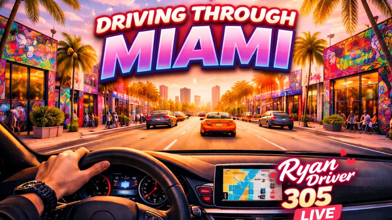 Miami Relax Drive LIVE 🌴 Relaxing City Sounds